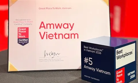 Amway Việt Nam hai năm liên tiếp đứng top nơi làm việc xuất sắc hàng đầu Việt Nam 2026