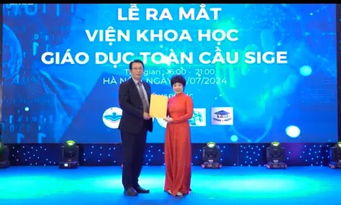 VTV1 đưa tin Lễ ra mắt Viện Khoa học Giáo dục Toàn cầu